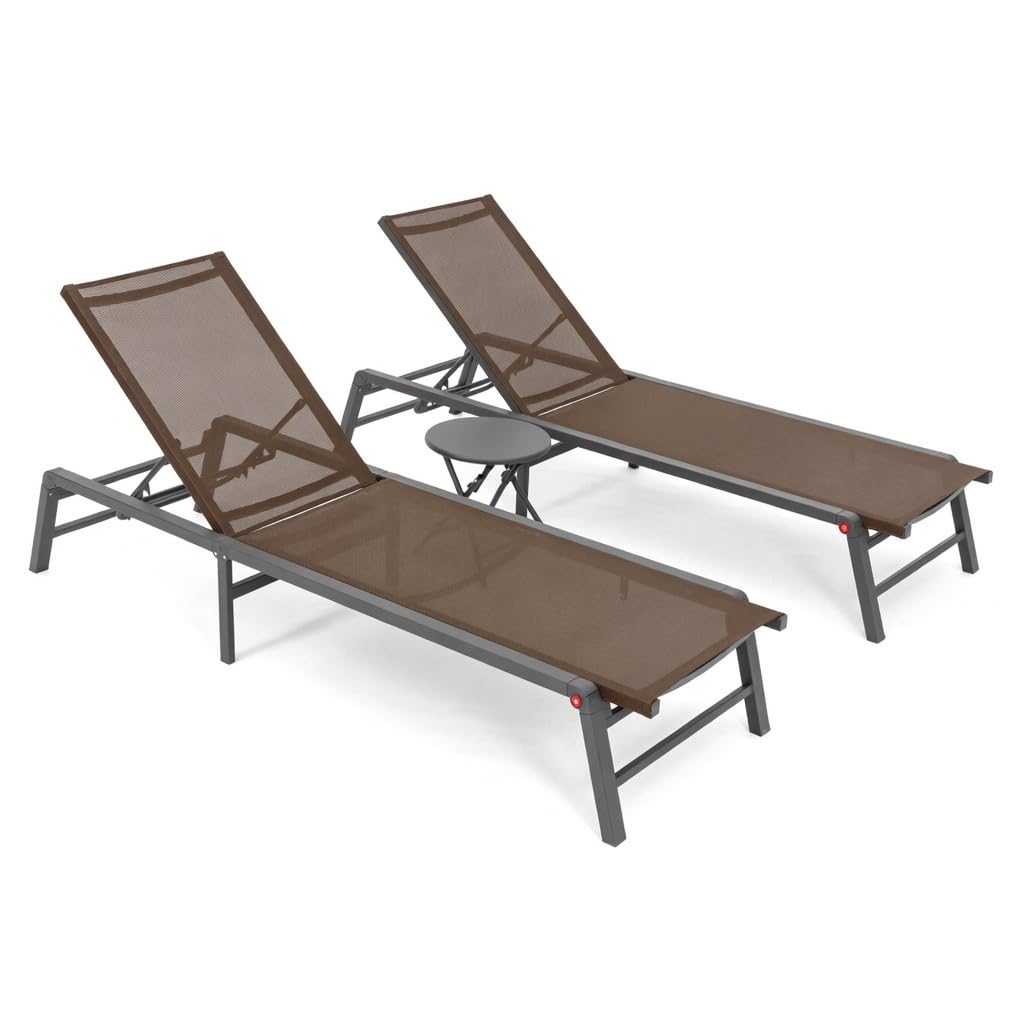 Aluminum Outdoor Chaise Lounge Set