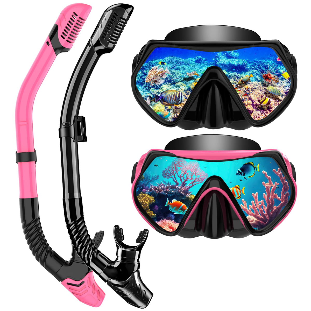Dry Top Snorkel Mask Set