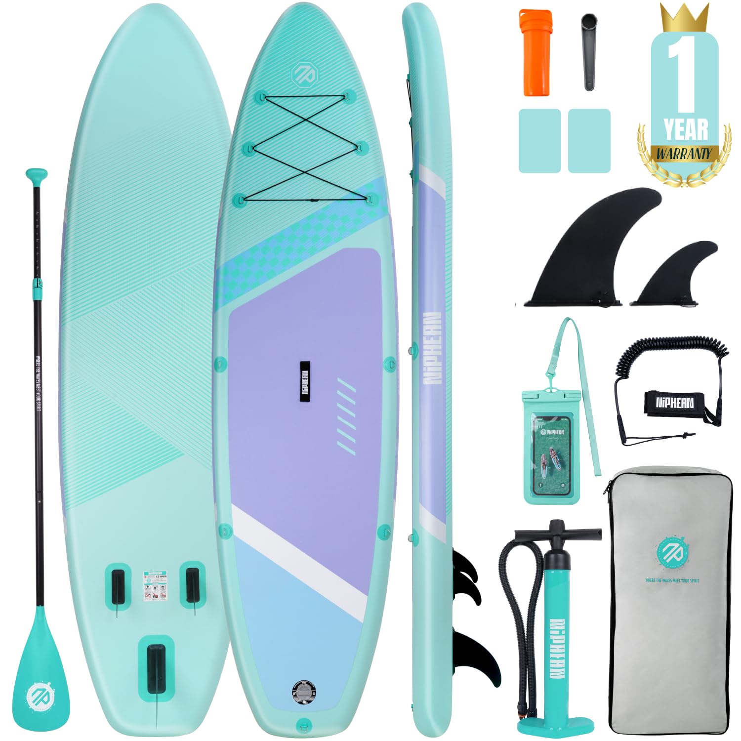 10'6" Inflatable SUP Board Set