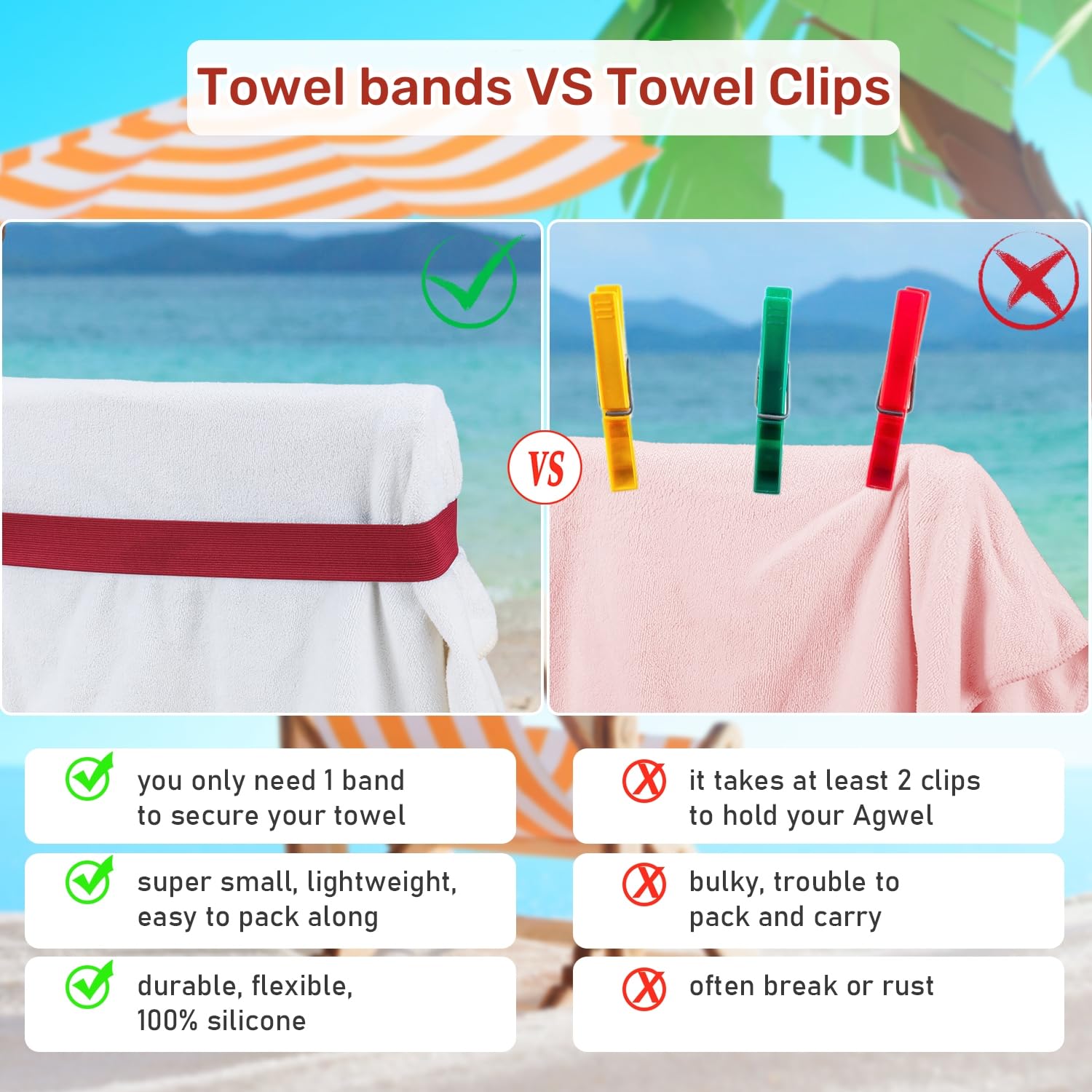 Beach Towel Clips Set