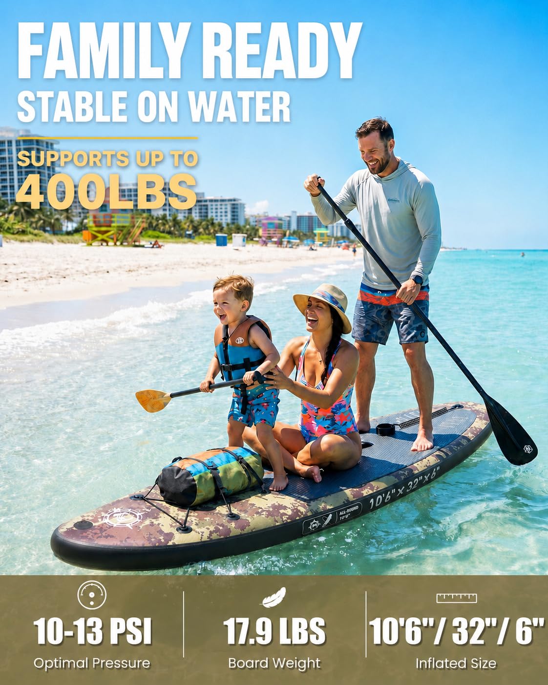 10'6" Inflatable SUP Board Set