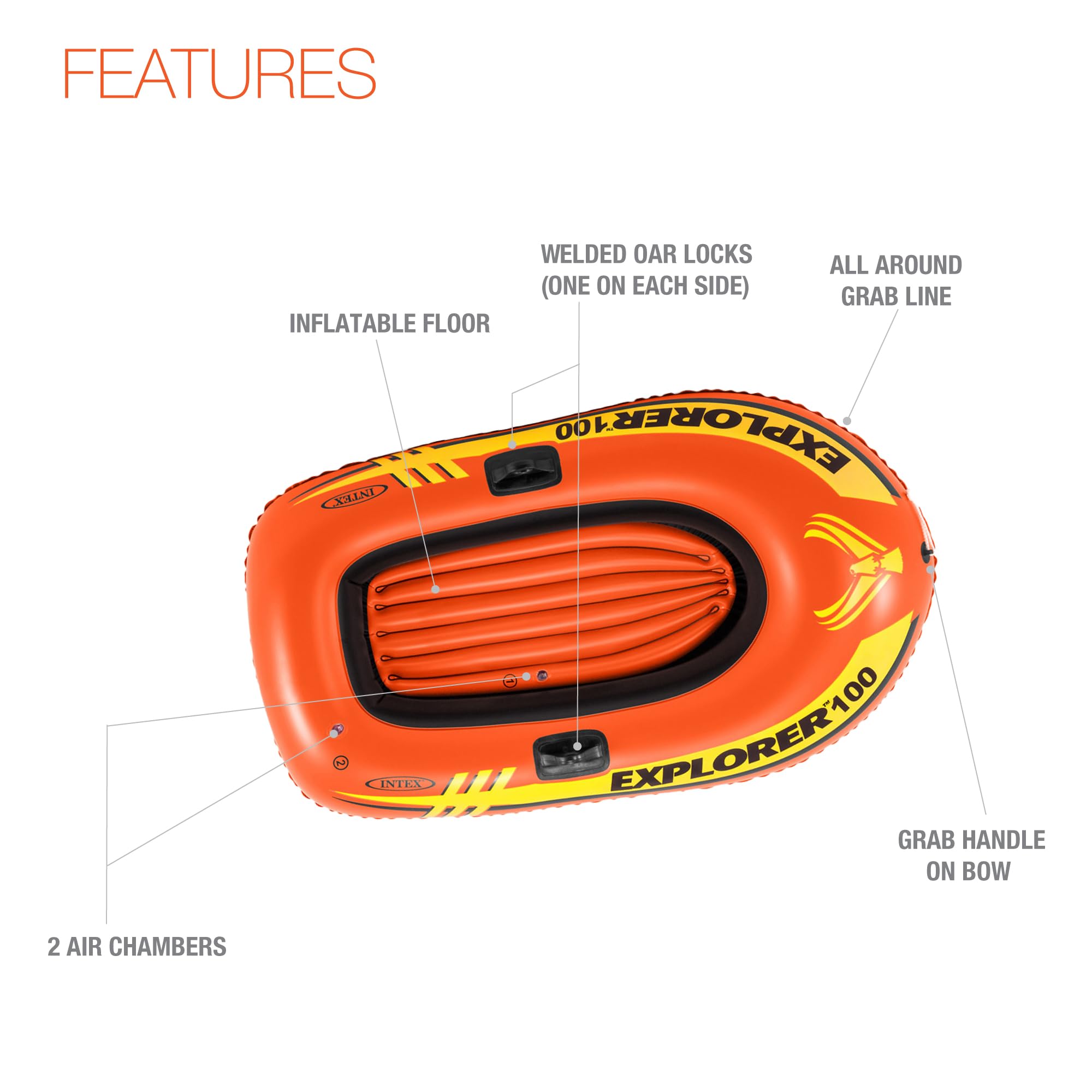Compact Inflatable Boat Set