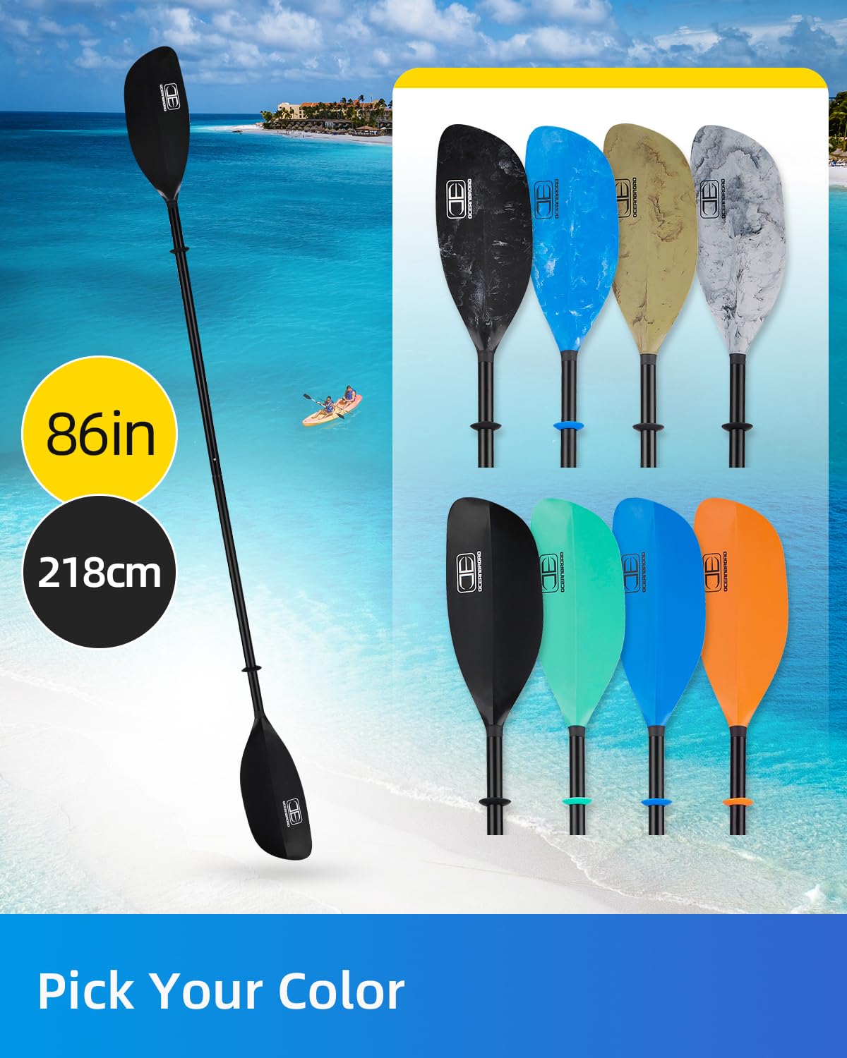 2-Piece Floating Kayak Paddle