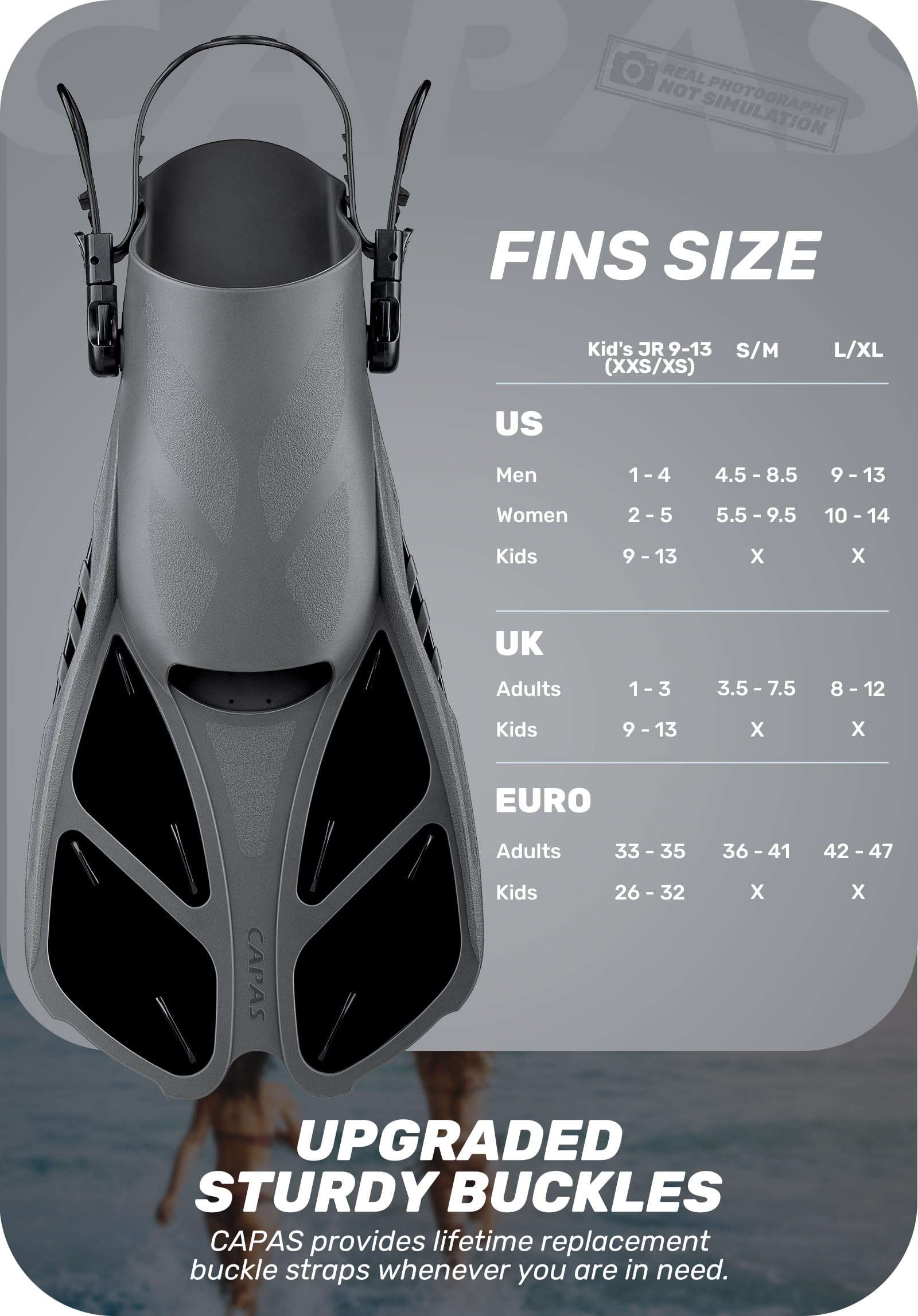 Adjustable Snorkel Swim Fins