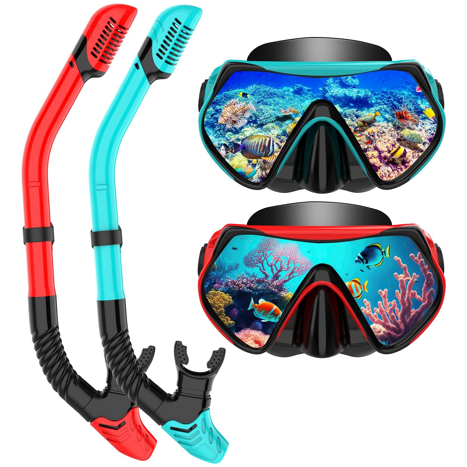 Dry Top Snorkel Mask Set