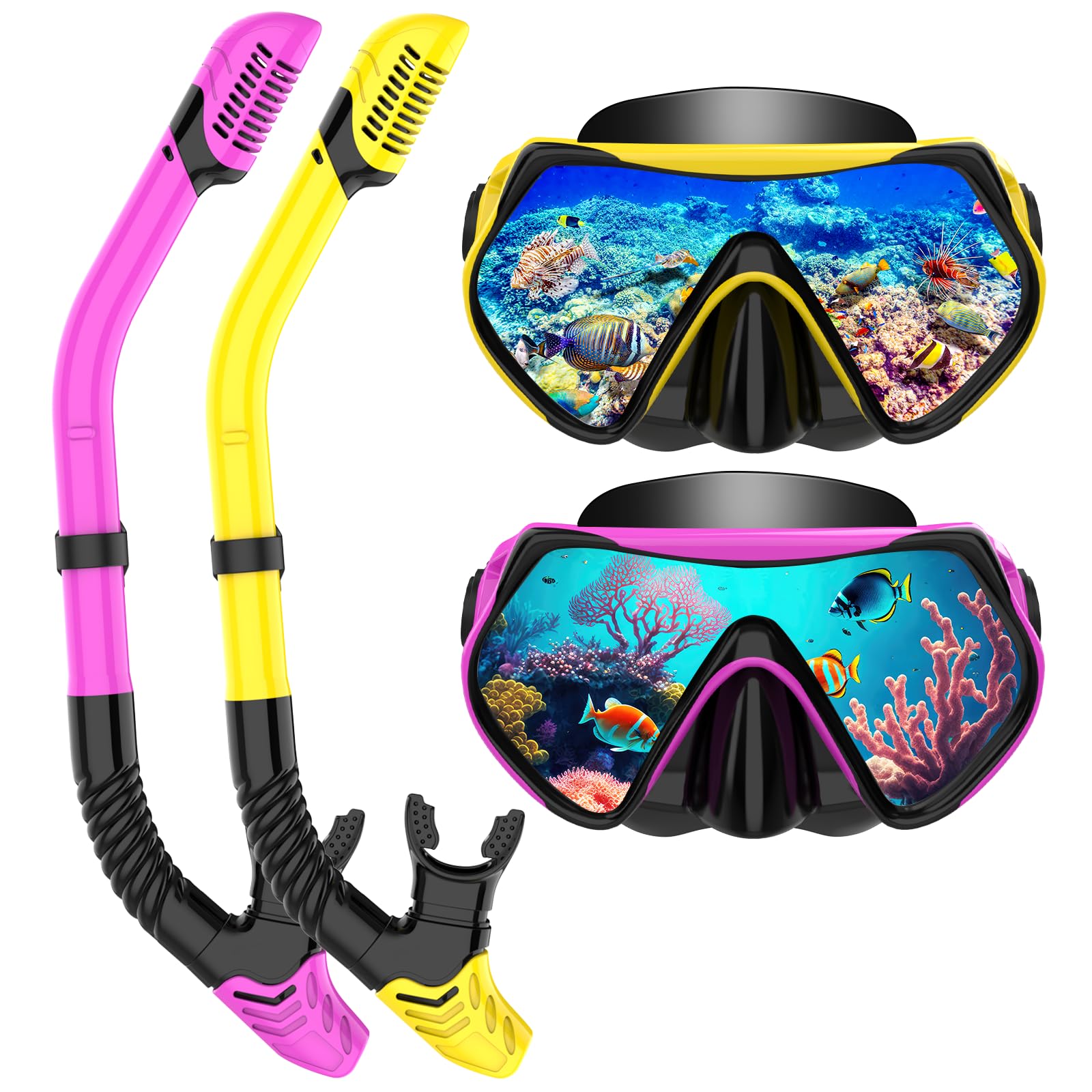 Dry Top Snorkel Mask Set