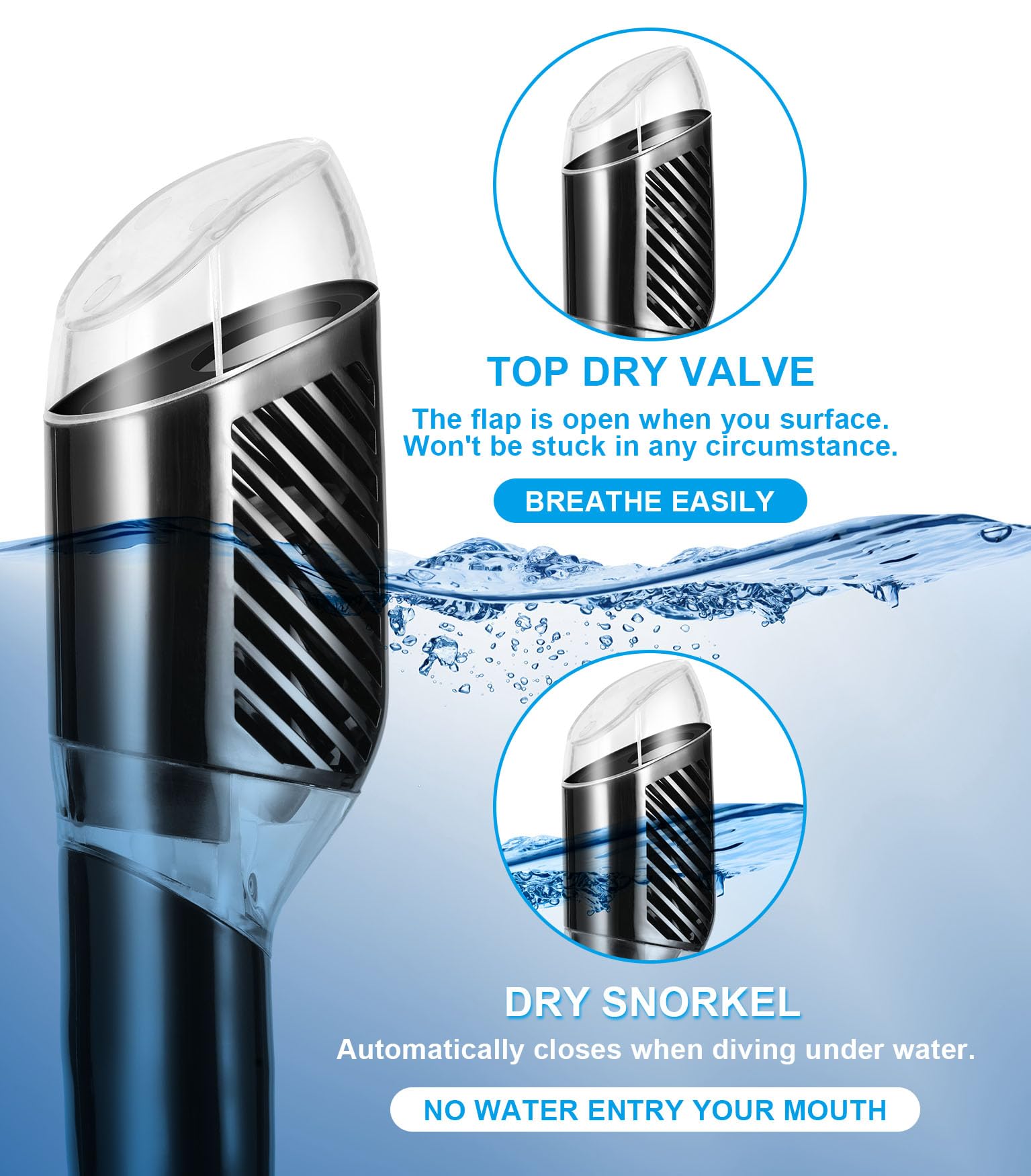 Snorkeling Set with Dry Top Mask