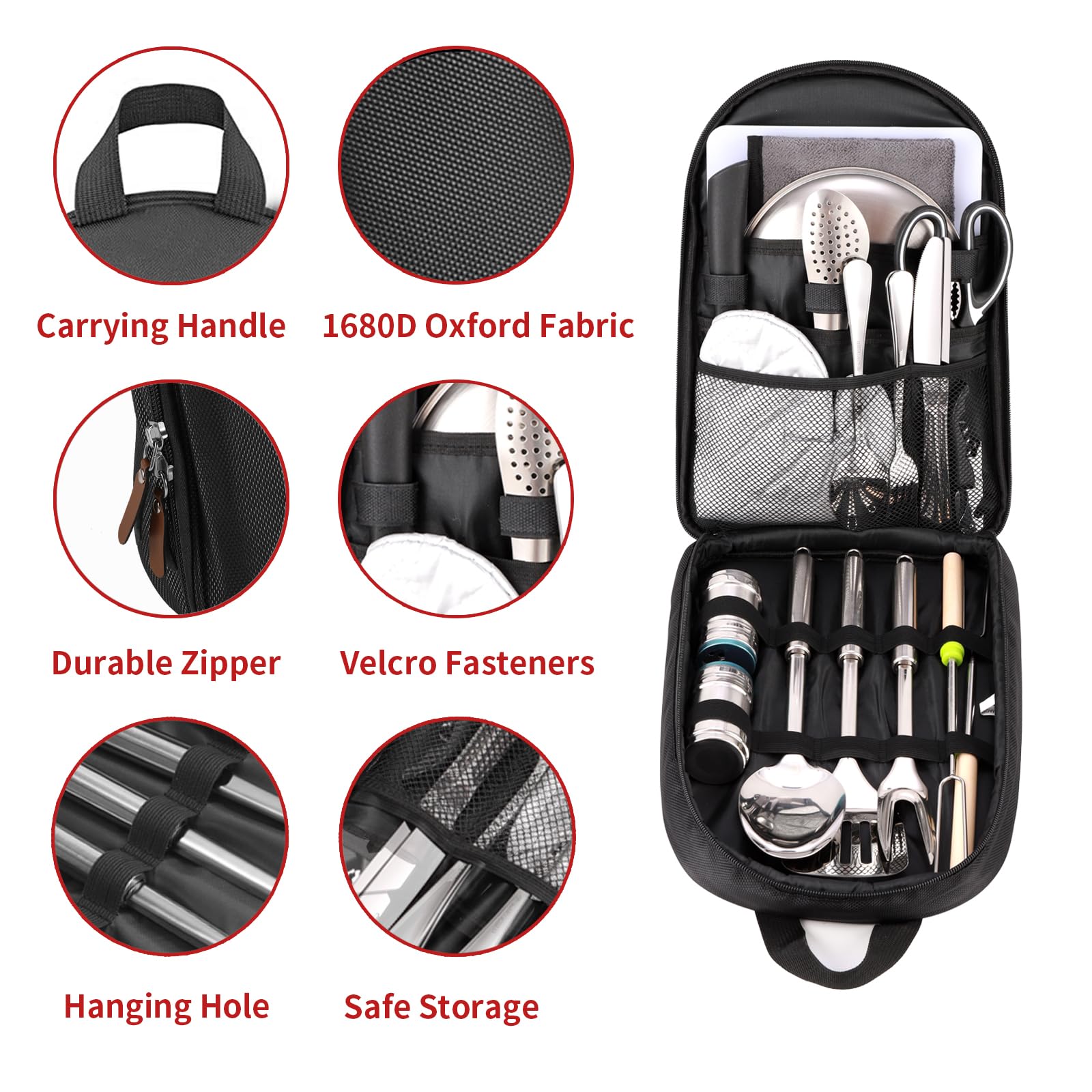27-Piece Camping Kitchen Utensil Set