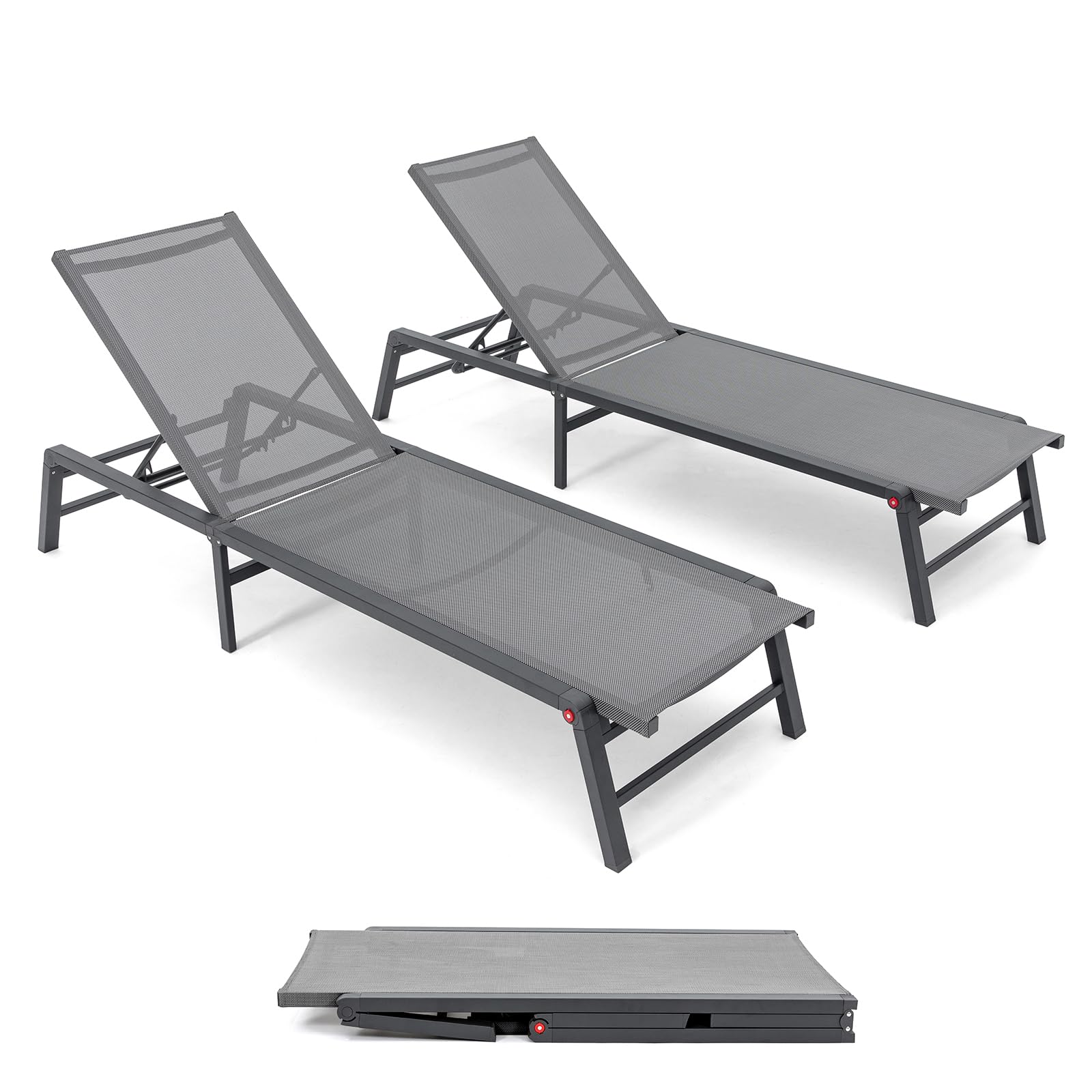 Aluminum Outdoor Chaise Lounge Set