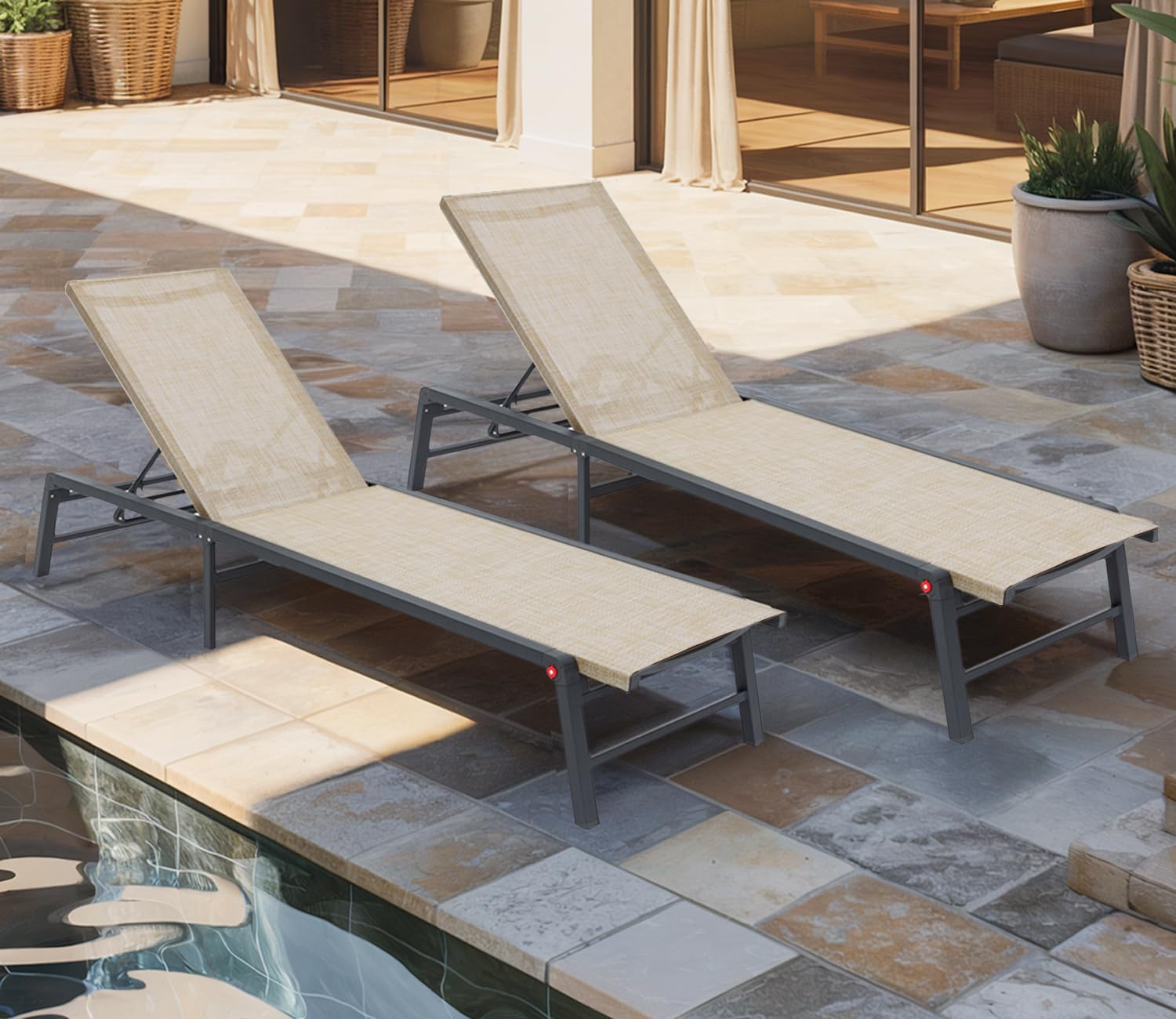 Aluminum Outdoor Chaise Lounge Set