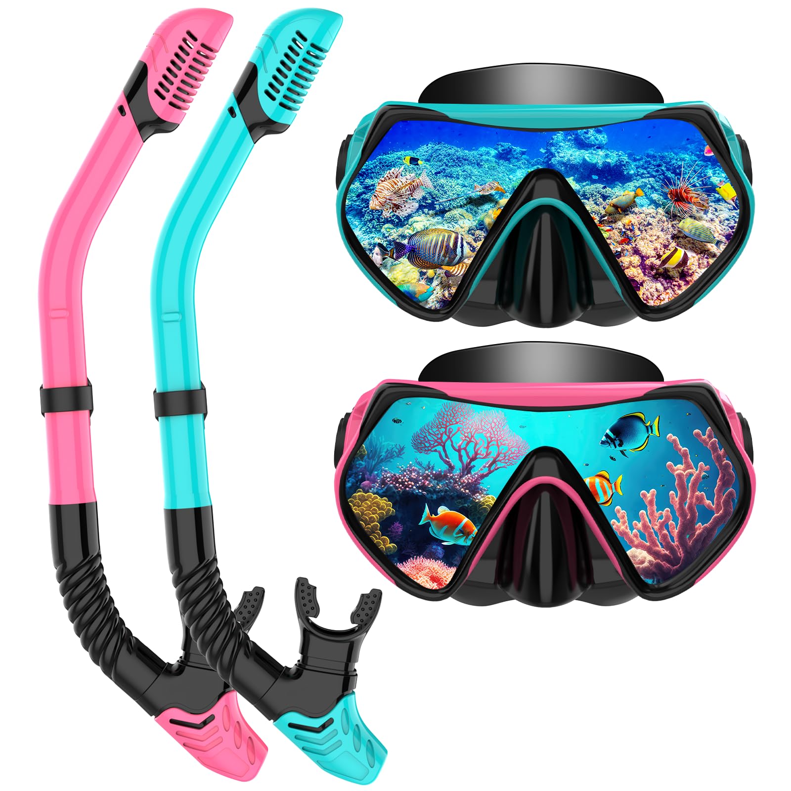 Dry Top Snorkel Mask Set