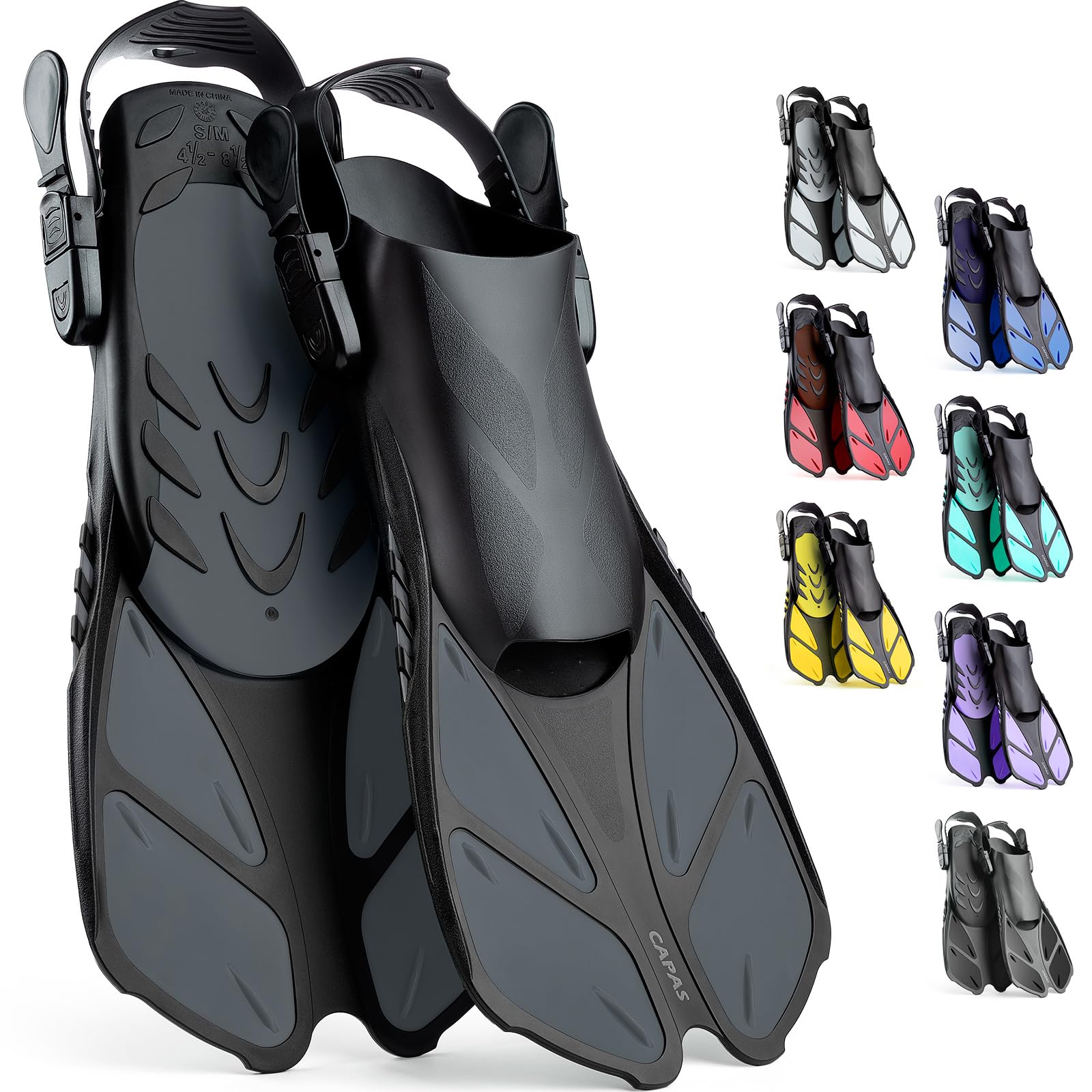 Adjustable Snorkel Swim Fins