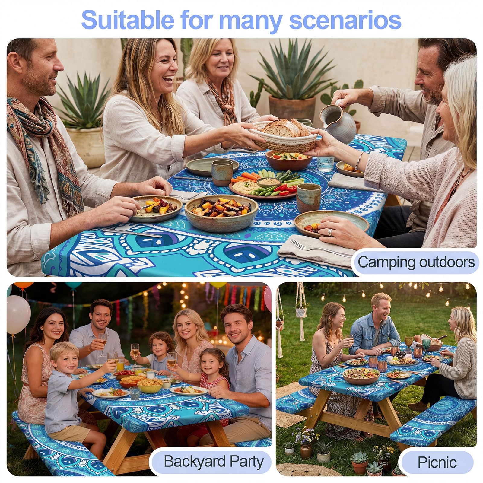 Waterproof Picnic Table Cover Set
