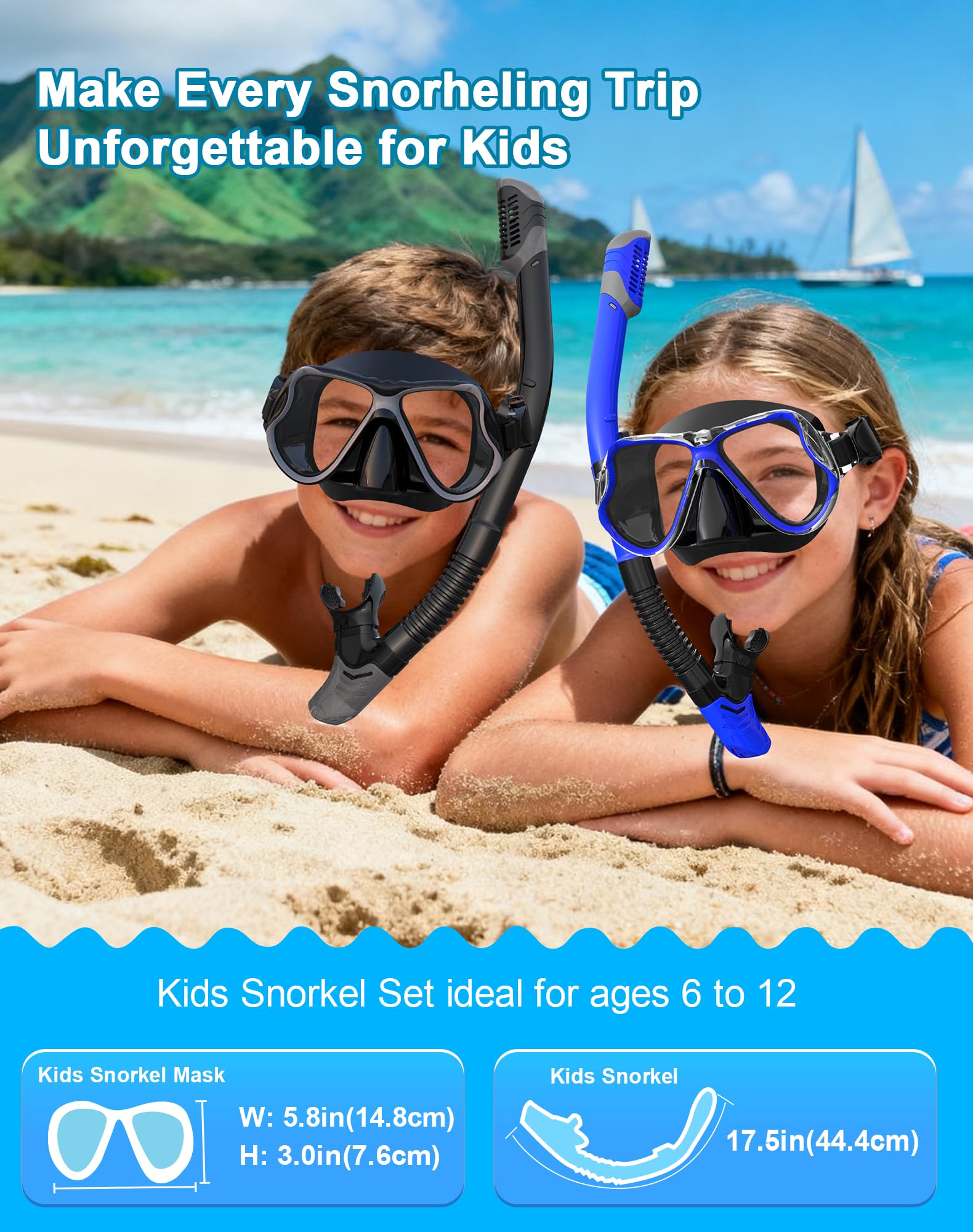Dry Snorkel Set with Panoramic Mask