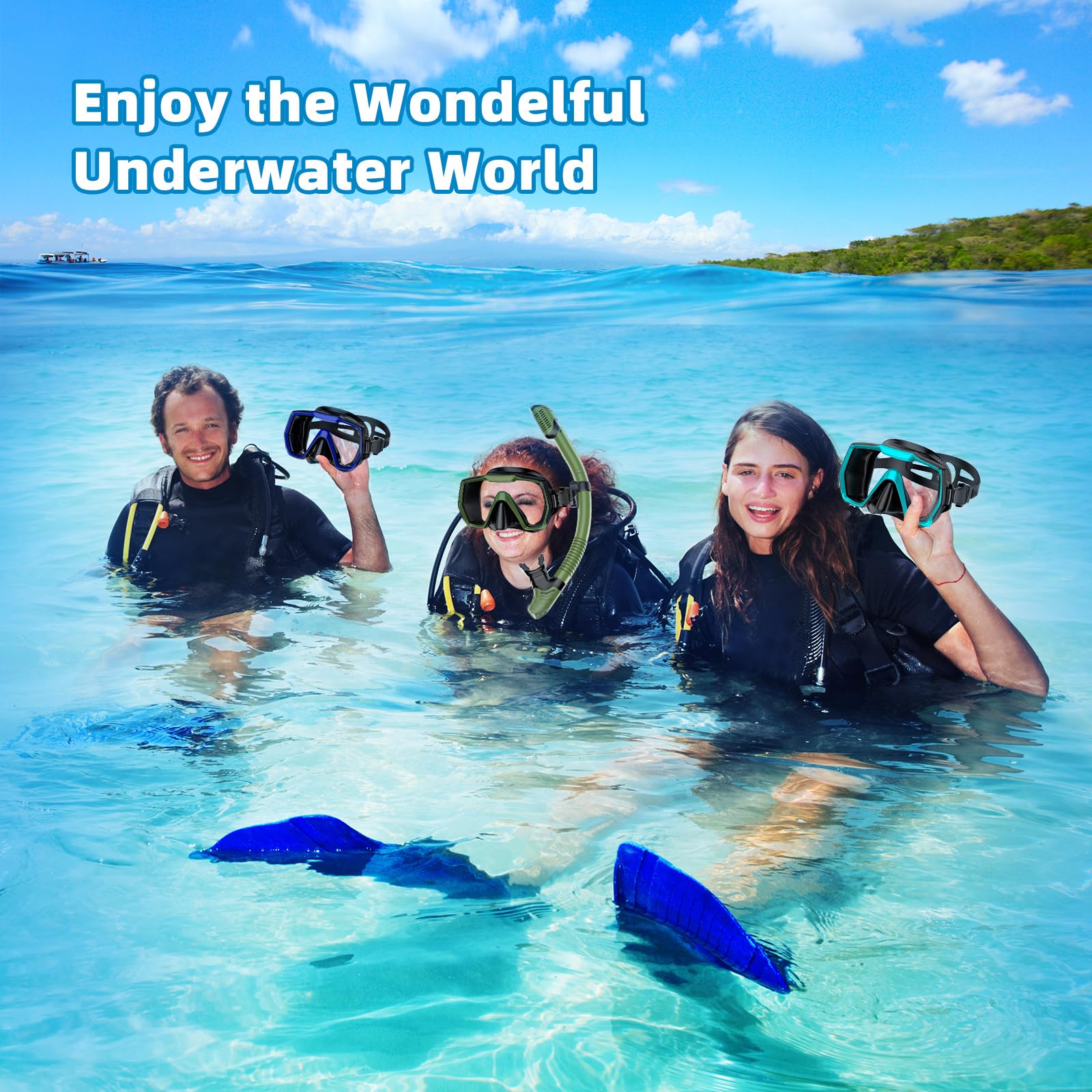 Adult Dry Top Snorkel Set