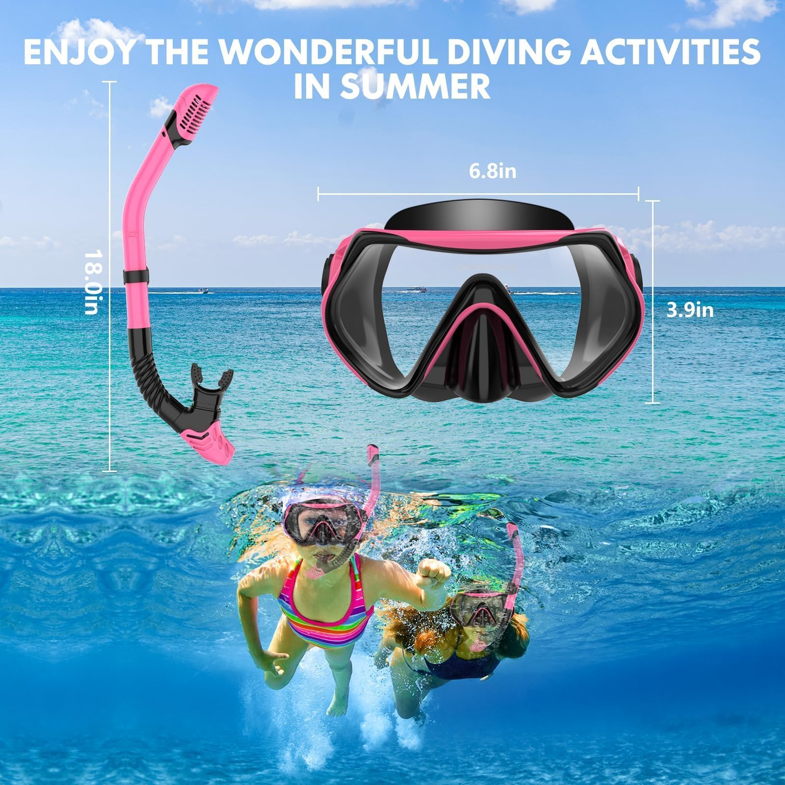Dry Top Snorkel Mask Set