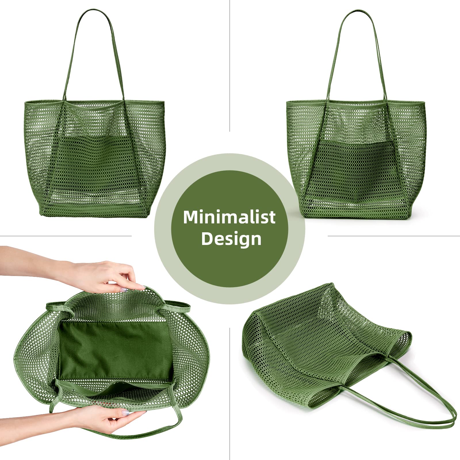 Foldable Nylon Beach Tote Bag
