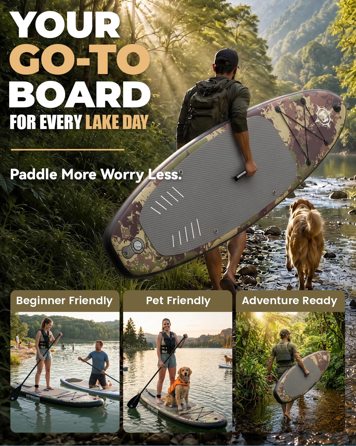 10'6" Inflatable SUP Board Set