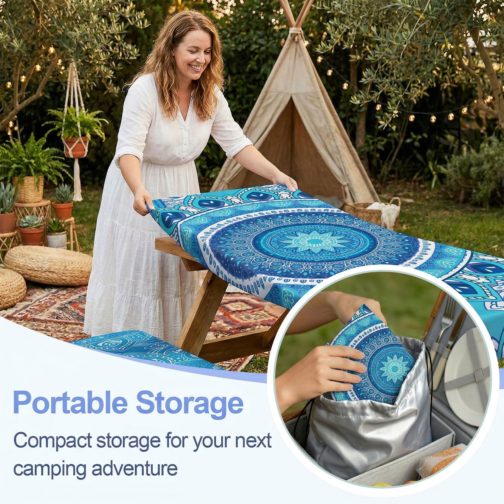 Waterproof Picnic Table Cover Set
