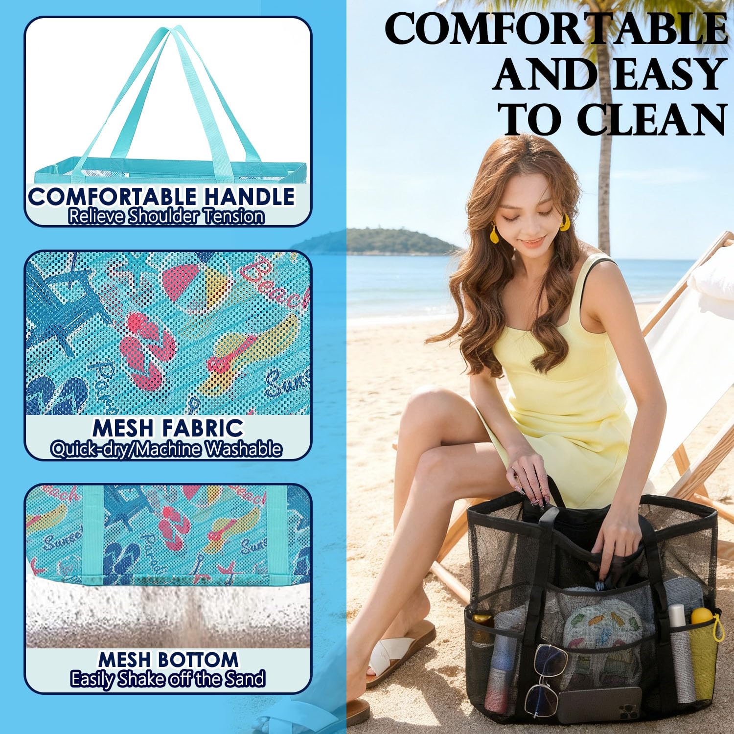 Large Mesh Beach Bag
