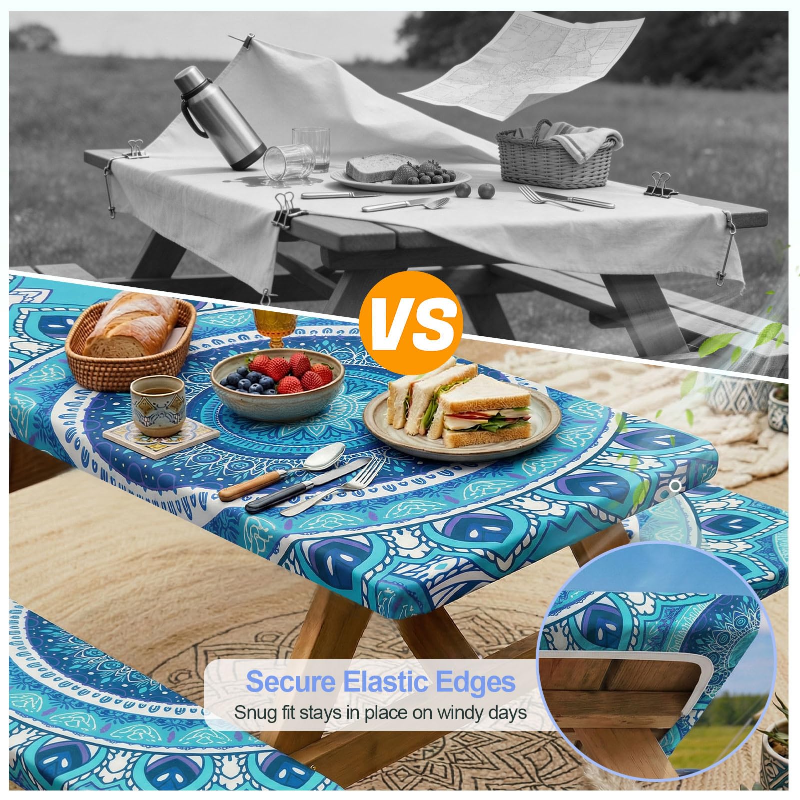 Waterproof Picnic Table Cover Set