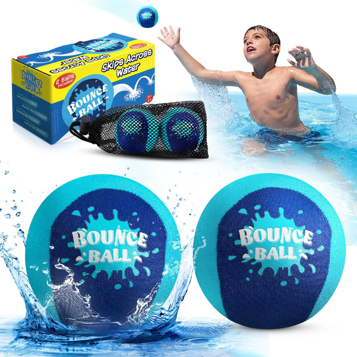 Water Skipping Ball Set 2-Pack