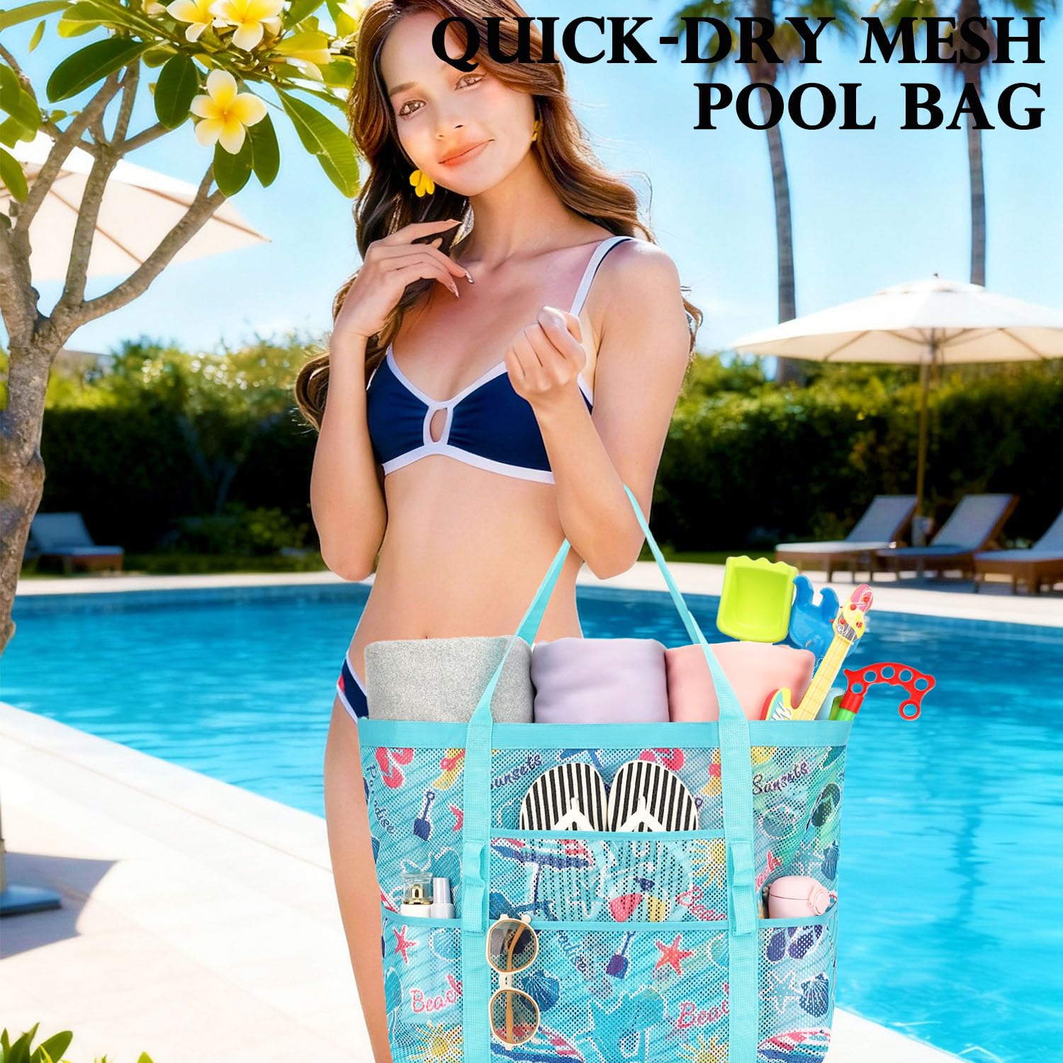 Large Mesh Beach Bag