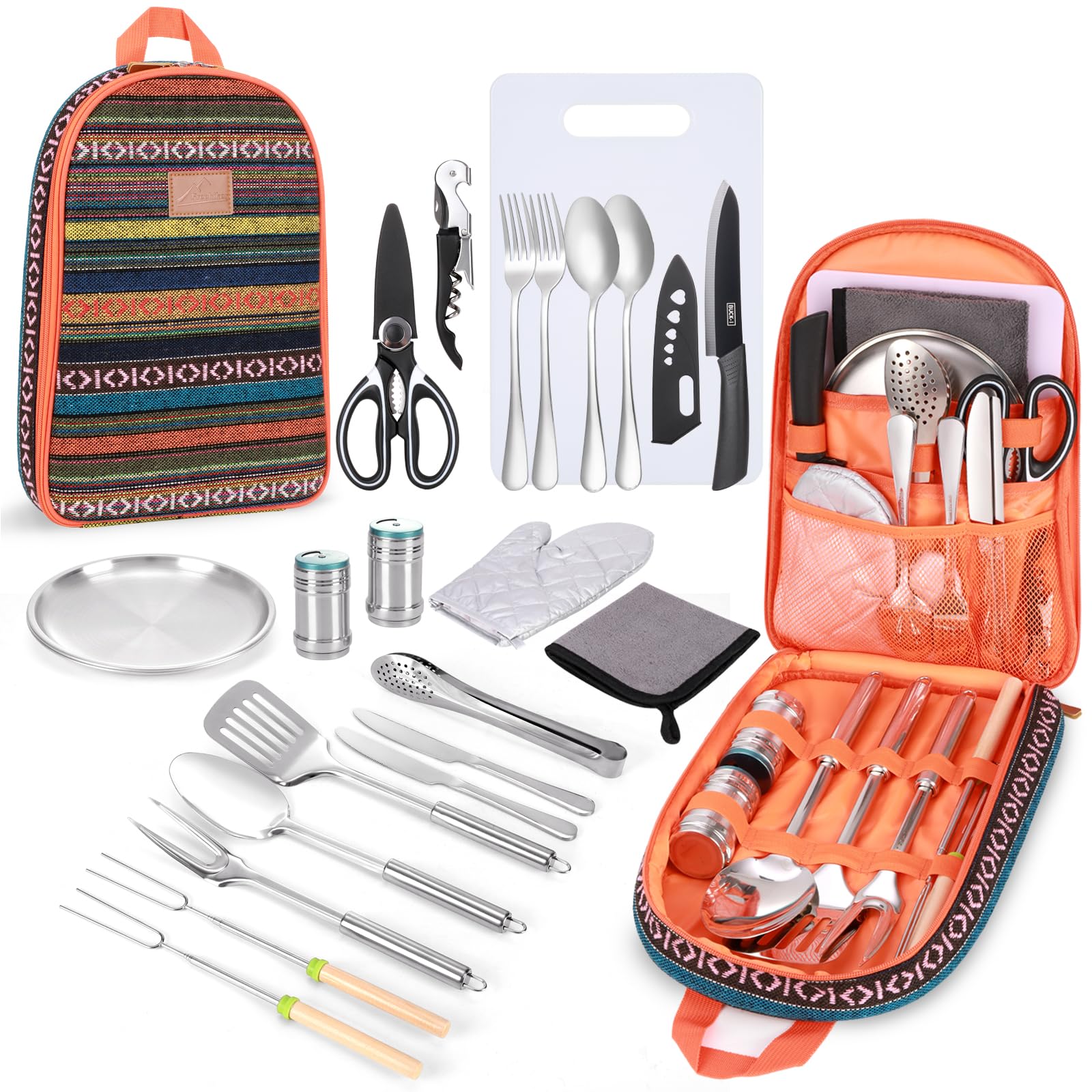 27-Piece Camping Kitchen Utensil Set