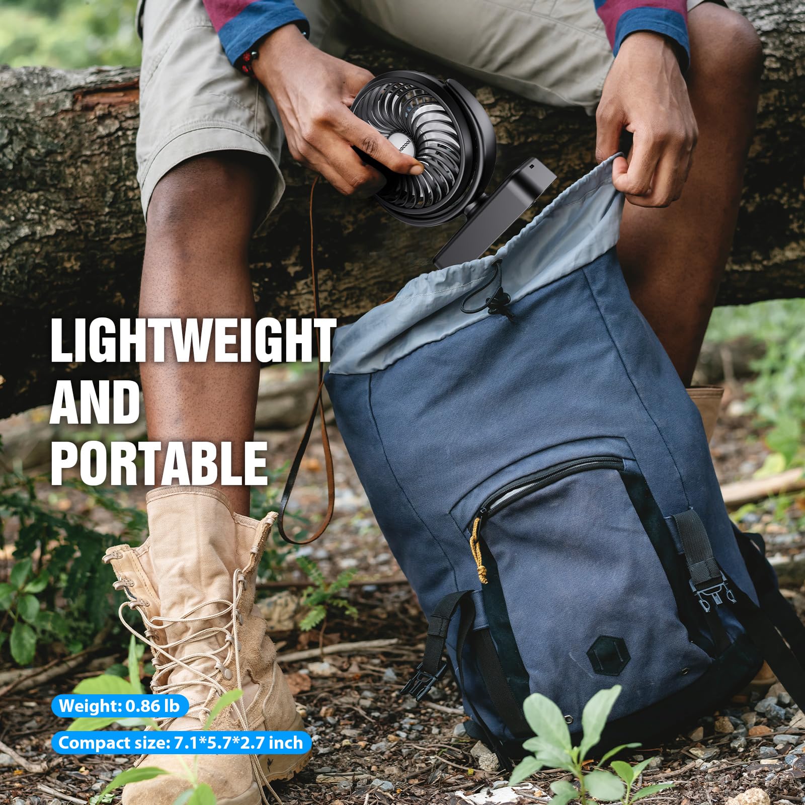 Rechargeable Camping Fan with Lantern