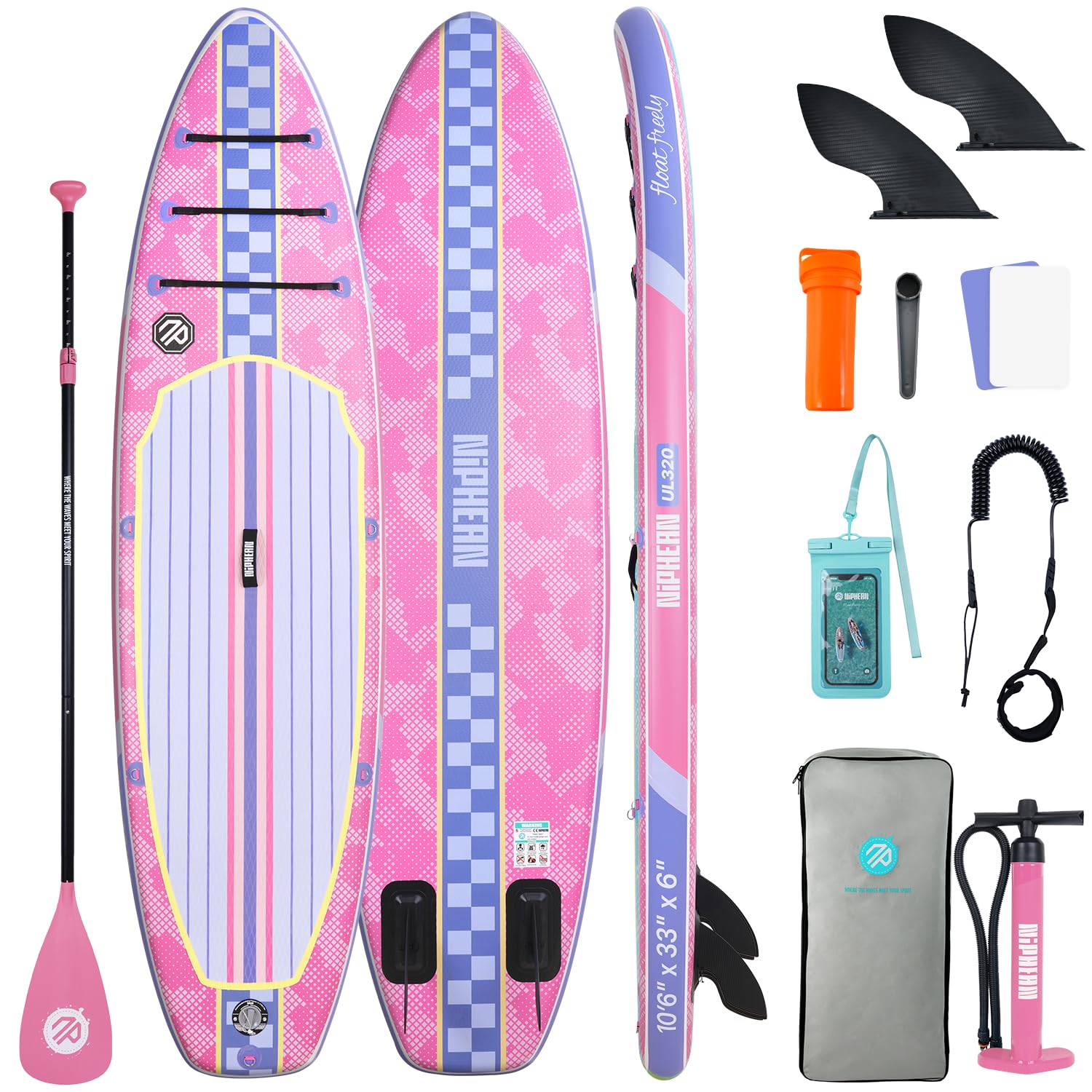 10'6" Inflatable SUP Board Set
