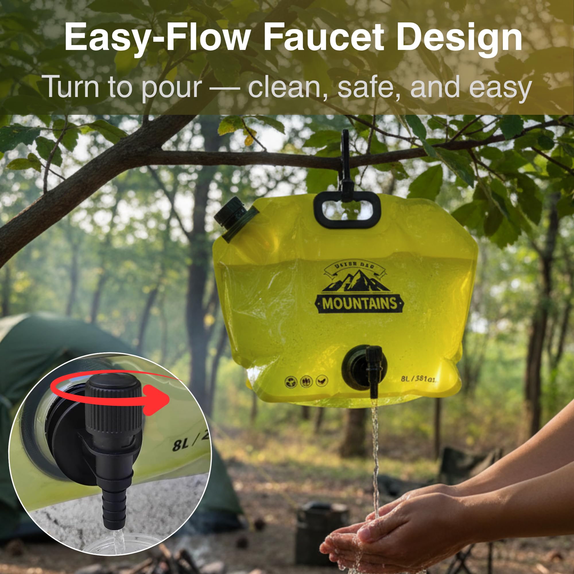 2 Gallon Collapsible Water Container