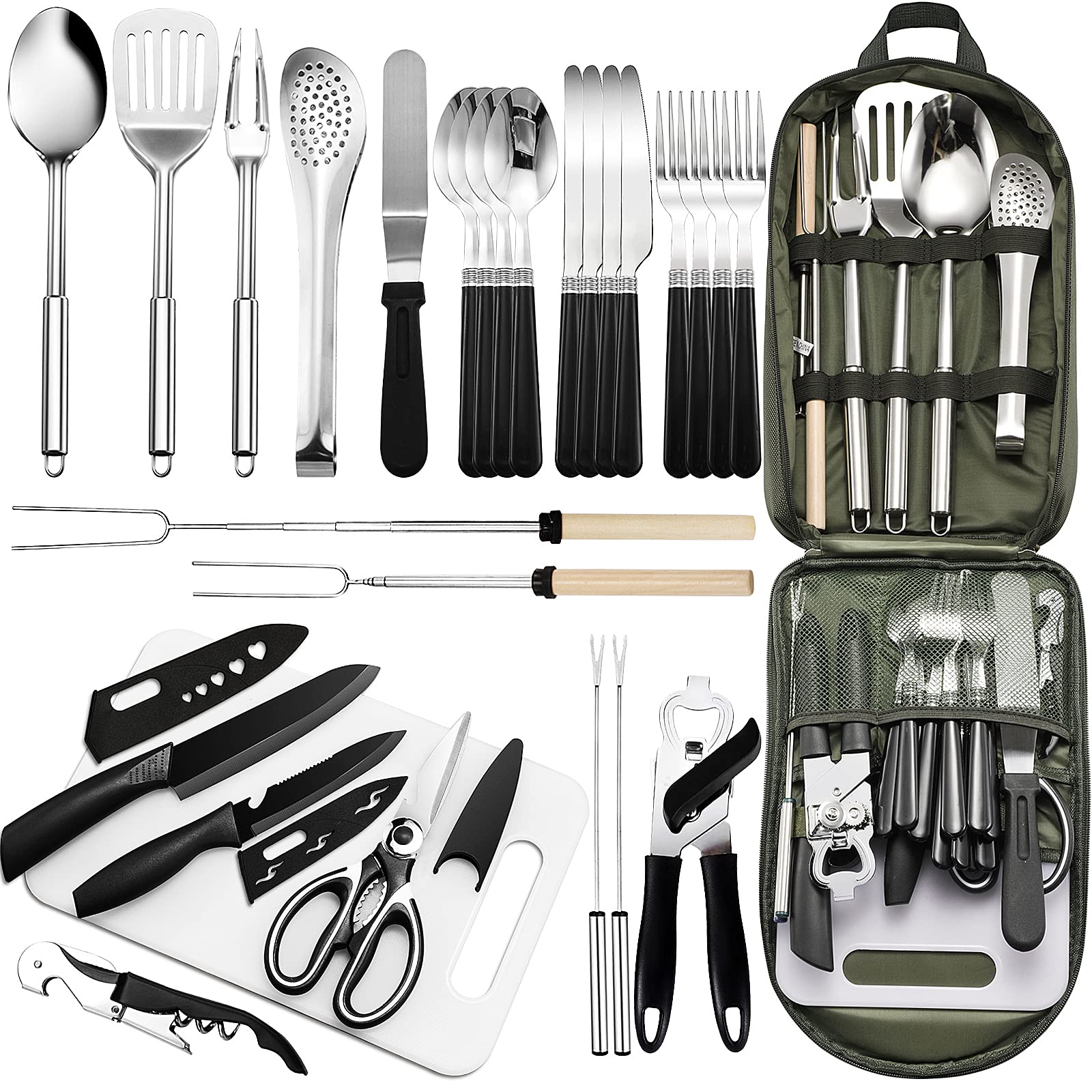 27-Piece Camping Kitchen Utensil Set