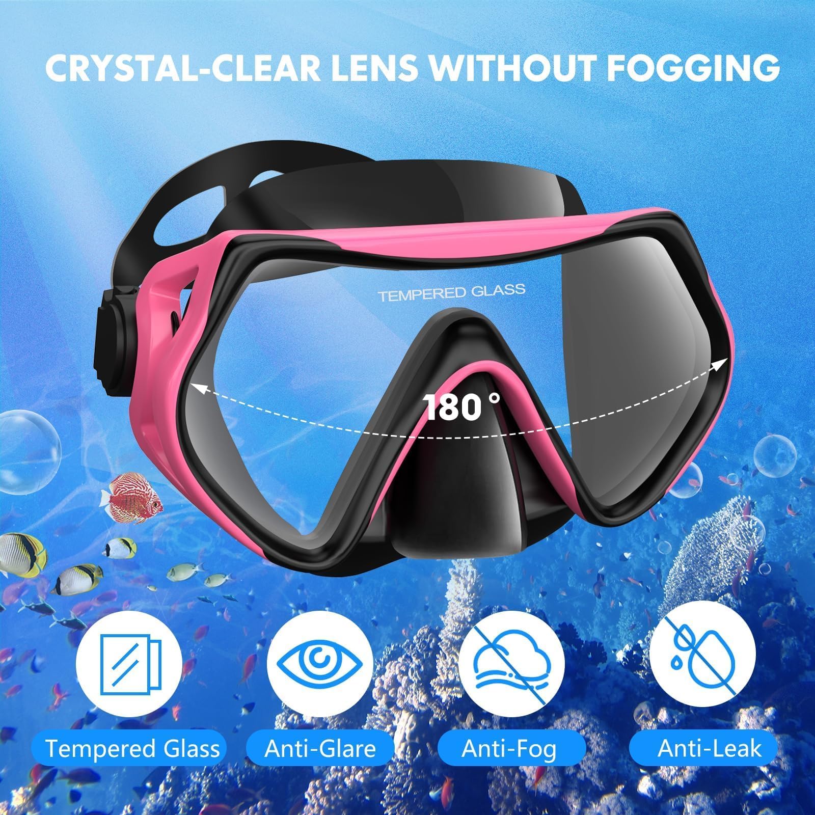 Dry Top Snorkel Mask Set
