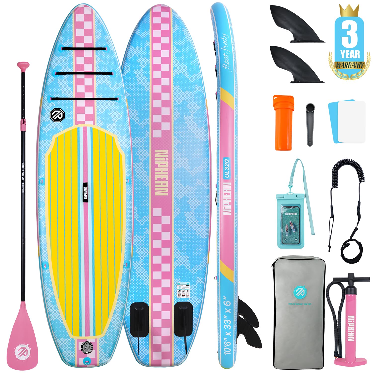 10'6" Inflatable SUP Board Set