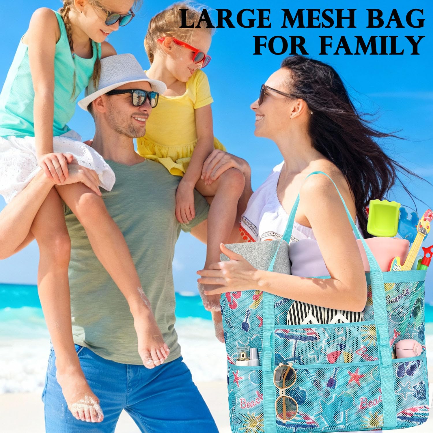 Large Mesh Beach Bag