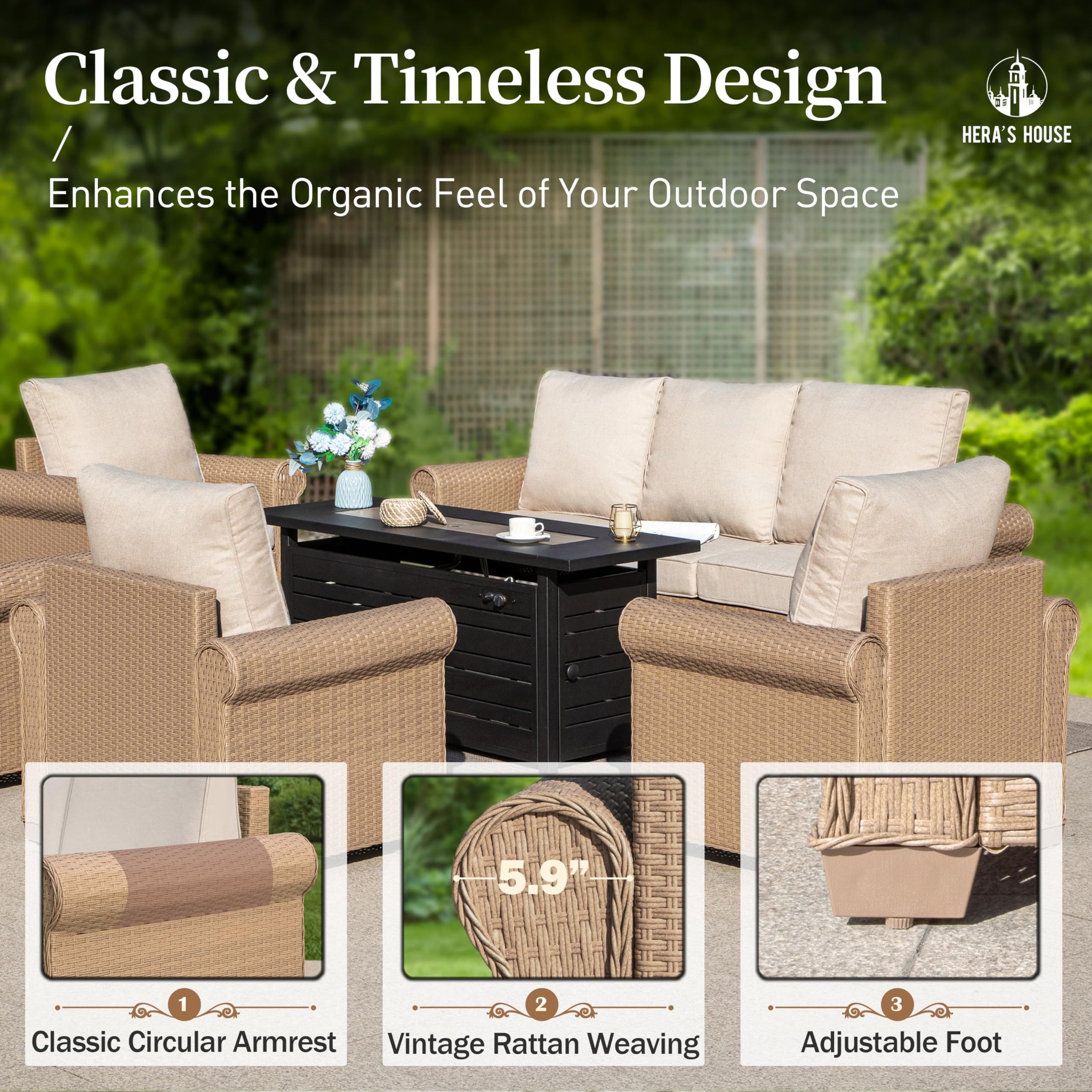 HERA'S HOUSE Patio Furniture Set